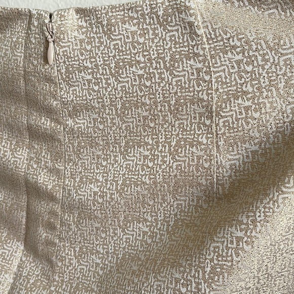 J Crew Factory Women’s Mini Skirt Golden Shimmer Size 8 - Picture 5 of 7